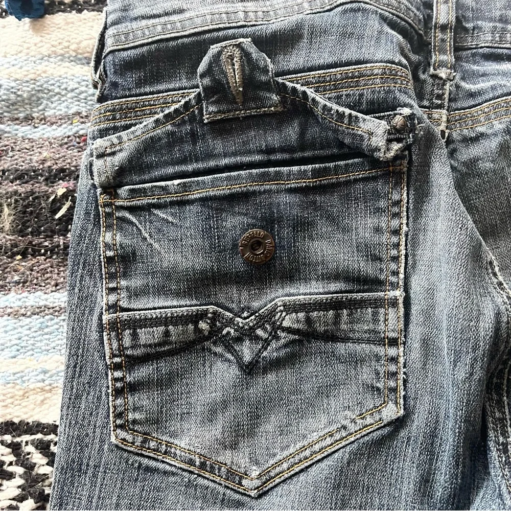 Buffalo David Bitton Men’s Denim Distressed 5 Pocket Bootcut Relaxed Fit Jeans